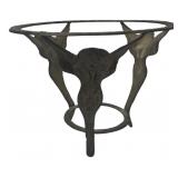 Cast Metal Cherub Bowl Stand 7" Dia