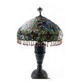 Tiffany Style Floral Stained Glass Lamp 30" H