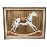 Theodore DeGroot Signed Lath Art Rocking Horse