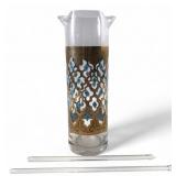 MCM Culver Glass Cocktail Pitcher & Stirrers