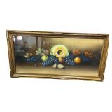Scroggie Signed Large Pastel Fruit Still Life
