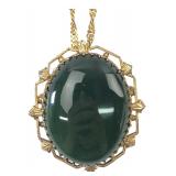 Alice Caviness Sterling Green Stone Necklace