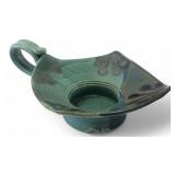 Otis Pottery Signed Handled Candle Holder