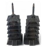 VTG Sterling 950 Pagoda Salt & Pepper Shakers