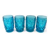 VTG L.E. Smith Moon & Stars Blue Tumblers
