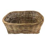 Large Woven Wicker Storage Basket with Handles