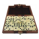 Domino Set in Faux Leather Case