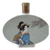 Kikukawa Sake Ceramic Bottle Utamaro Geisha