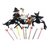 Ty Halloween Beanie Babies & Pencil Lot