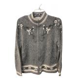 Dressbarn Silk Angora Blend Embroidered Sweater