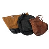 Three Assorted Leather & Canvas Bags