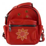 Zara Trafaluc Red Painted Floral Bee Backpack