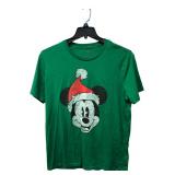 Disney Mickey Mouse Santa Hat T-Shirt L