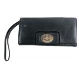 Kate Spade Black Leather Wristlet Wallet 7.5" L