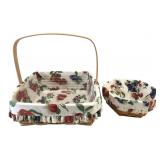 Longaberger Handwoven Baskets with Liners 1998