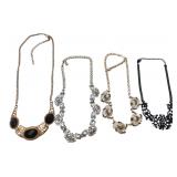 Lot of 4 Costume Statement Necklaces