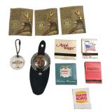 Mixed Lot Rotary Pins Matchbooks & Keychains