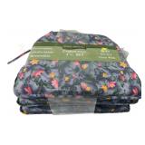 Home Essentials 4 Pc Floral Chair Pad Set