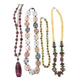 Lot of Four Assorted Beaded Necklaces