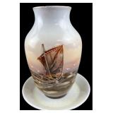 Royal Bayreuth Scenic Sailboat Porcelain Vase