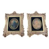 Pair of Blue Boy & Pinkie Framed Prints