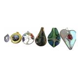 Mixed Lot of 6 Fashion & Art Glass Pendants