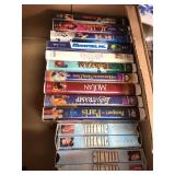 Box Lot of Assorted Disney & Movie VHS Tapes
