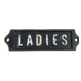 Cast Iron Ladies Sign Plaque 5 in