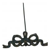 Verdigris Metal Bow Motif Display Stand