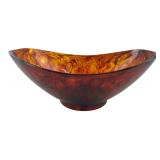 MCM Style Faux Tortoiseshell Plastic Bowl