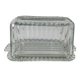 VTG Anchor Hocking Glass Butter Dish With Lid