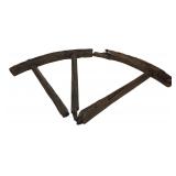 Primitive Weathered Wooden Wheel Sections