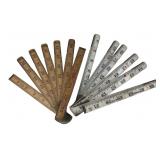 Evans & Degny Folding Wooden Rulers