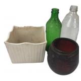 Mixed Lot Dietz Lantern Globe & Vintage Bottles