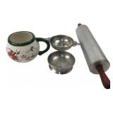 Temp-tations Mug, Pewter Bowls, Rolling Pin