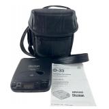 Sony Discman D-33 CD Player w/ Case