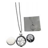 Silver-Tone Interchangeable Locket Necklace