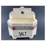 Czechoslovakia Louise Ceramic Wall Salt Box