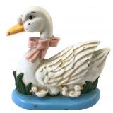 Painted Cast Iron Duck Family Doorstop