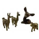 VTG Brass Miniature Animal Figurines