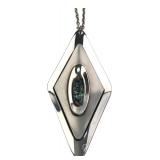 Oneida Stainless Abalone Pendant Necklace