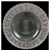 Clear Pressed Glass Daily Bread Platter