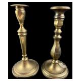 Two Traditional Brass Candlesticks