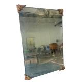 Ornate Gilt Leaf Corner Wall Mirror 24x36