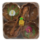 SEALED Hawaiian Souvenir Wood 7-Piece Snack Set