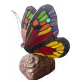 Stained Glass Butterfly Accent Lamp