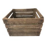 Rustic Slatted Wooden Storage Crate