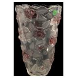 Mikasa Bella Rose Pink Frosted Glass Vase