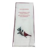 Williams Sonoma Embroidered Linen Guest Towels