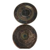 Decorative Mixed Metal Wall Plates 9.5" & 11"